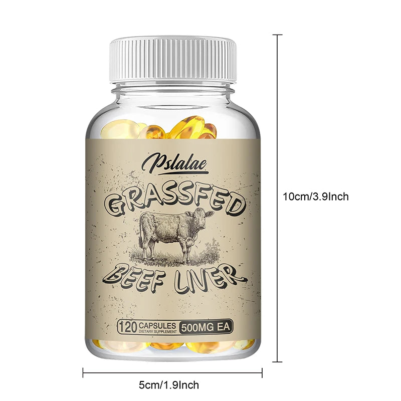 Grass Fed Beef Liver - Support Energy Production, Digestion, Immunity and General Health Health Supplement - 120 Capsules