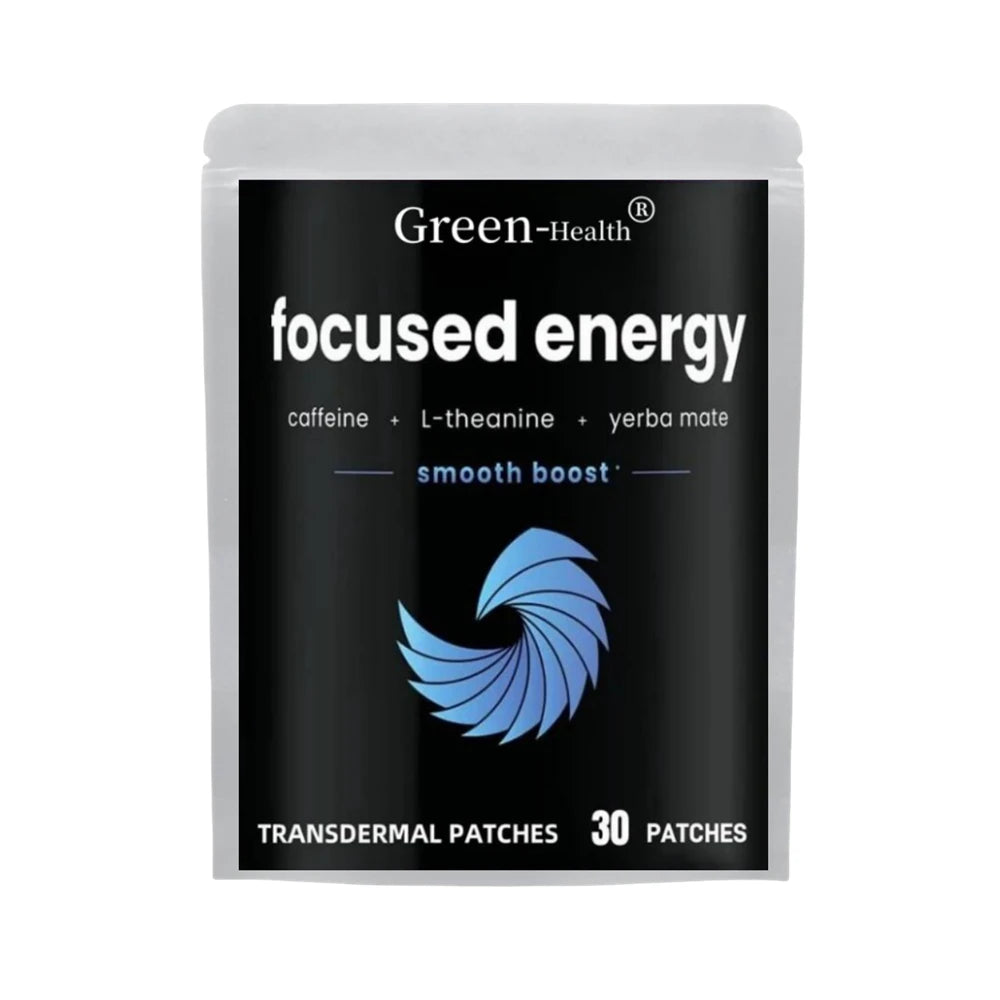 Focused Energy Transdermal Patches with L-Theanine Focus & Performance Brain Booster – 30 Patches One Month Supply