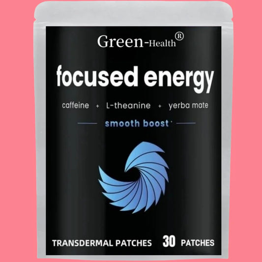 Focused Energy Transdermal Patches with L-Theanine Focus & Performance Brain Booster – 30 Patches One Month Supply